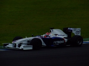 Kubica in the KERS-equipped BMW Sauber